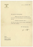 Adolf Hitler Letter Signed From 1940, Thanking a ''Party Comrade'' for a Sketch Depicting the Battle of Spicheren